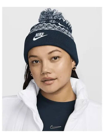 Peak Beanie Armory Navy White Glacier Blue HF0188 478 720978 - NIKE - BALAAN 1