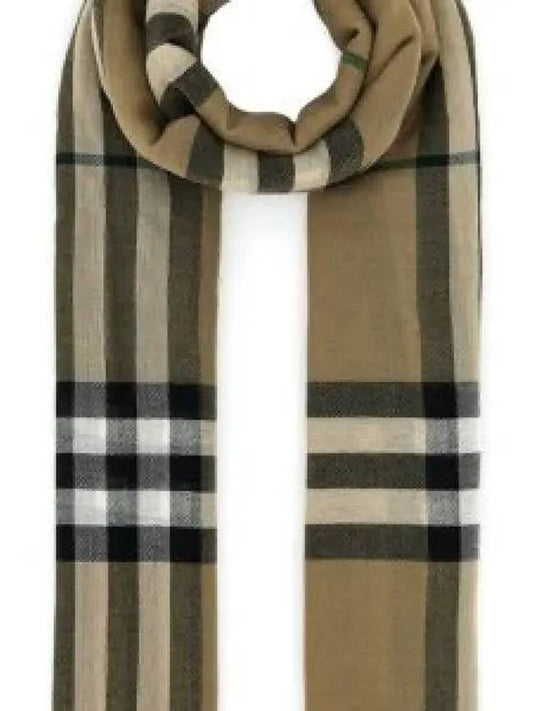 Raw Cut Checked Wool Scarf Brown - BURBERRY - BALAAN 2