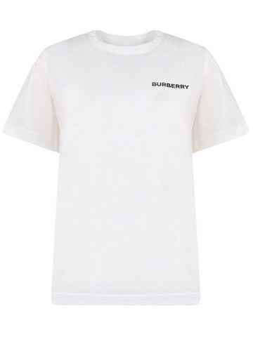 Cotton Logo Short Sleeve T-Shirt White - BURBERRY - BALAAN 1