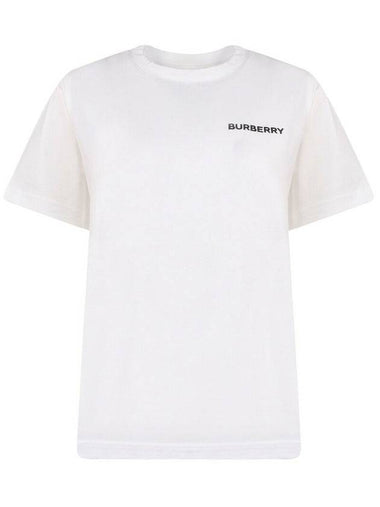 Cotton Logo Short Sleeve T-Shirt White - BURBERRY - BALAAN 1