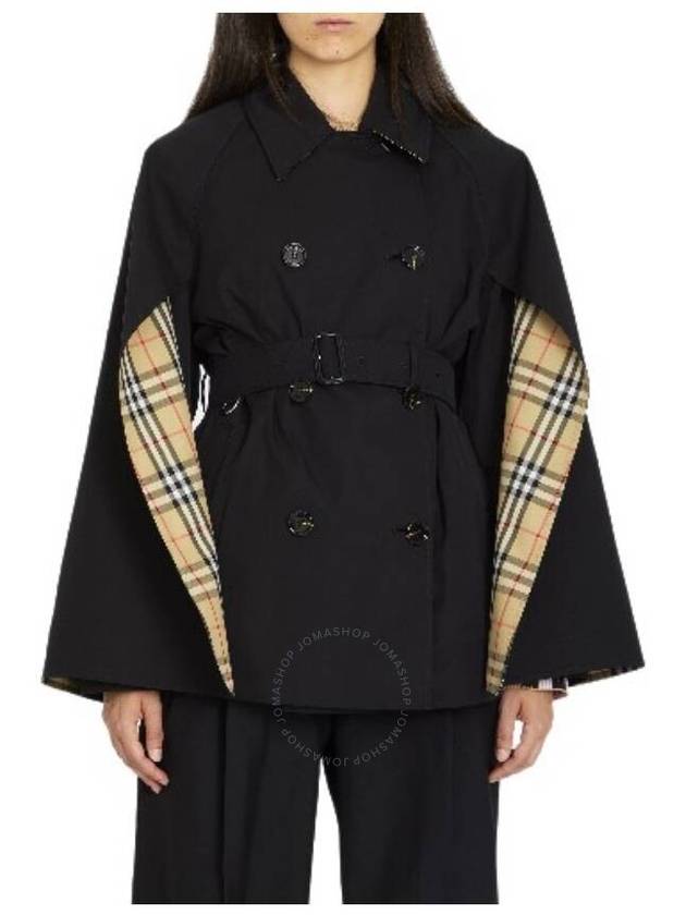 Tropical Gabardine Trench Jacket Black - BURBERRY - BALAAN 4