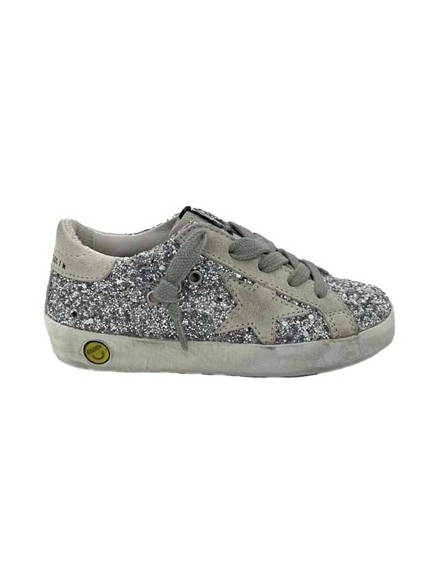 Kids Superstar Sneakers Silver Glitter - GOLDEN GOOSE - BALAAN 1