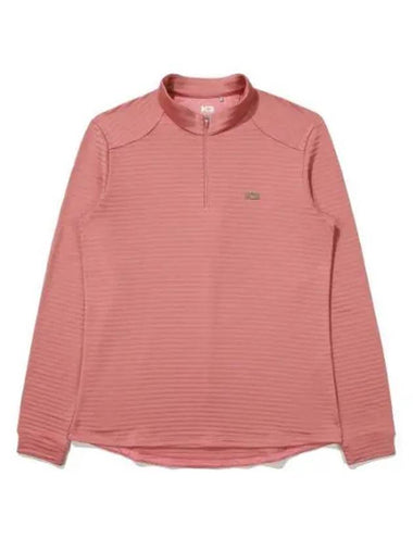 K2 FLYHIKE Striped Zip Up T Shirt W ECO Pink - KATE - BALAAN 1