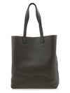 Bold Shopping Bag In Grained Leather Dark Khaki - SAINT LAURENT - BALAAN 5