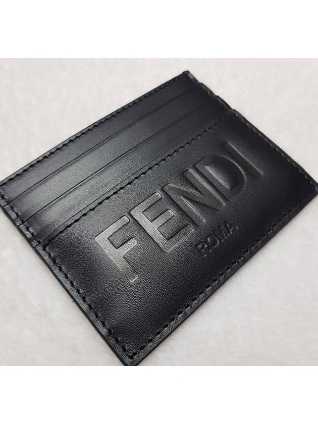 Stamp Logo Card Wallet Black - FENDI - BALAAN 5