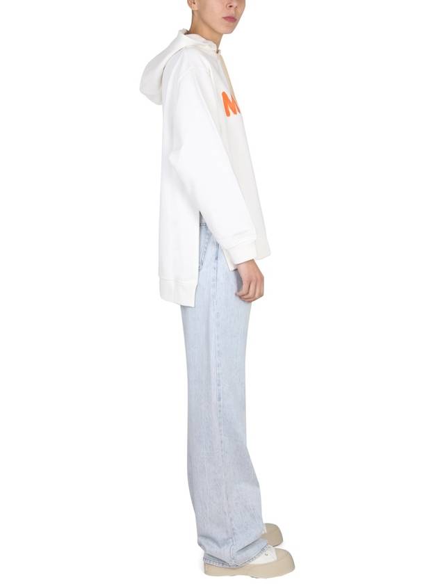 Logo Print Cotton Hooded Top White - MARNI - BALAAN 3