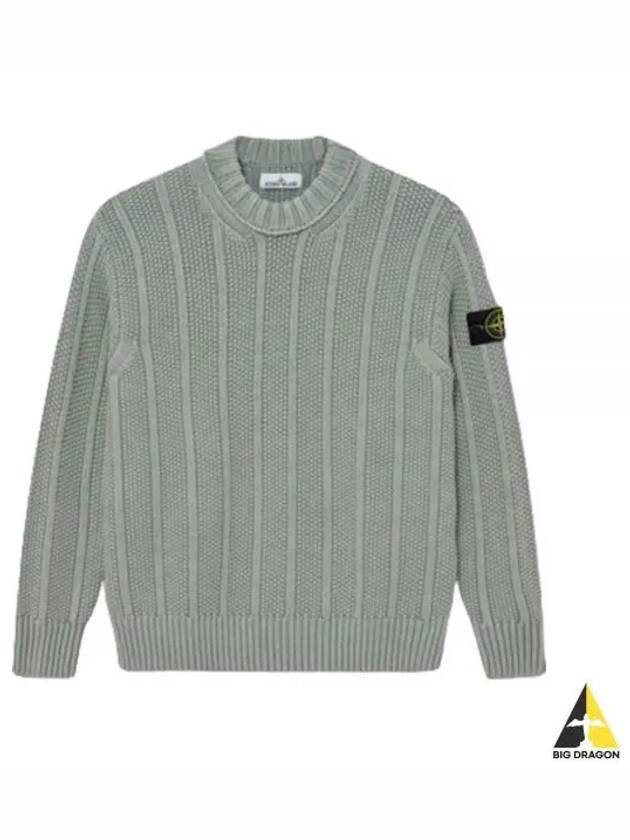 Wappen Patch Mock Neck Knit Top Sage Green - STONE ISLAND - BALAAN 2