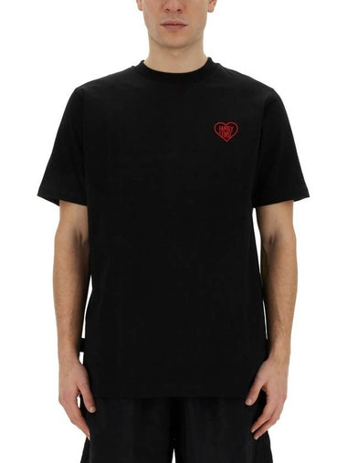 T-SHIRT WITH HEART EMBROIDERY - FAMILY FIRST - BALAAN 1