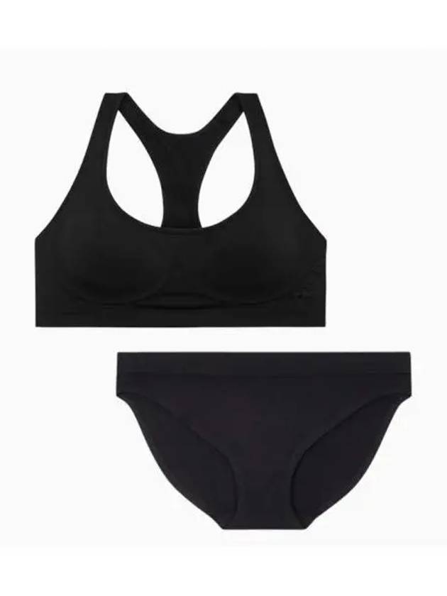 UNDERWEAR Women s Bonded Flex AF Racerback Bralette Set Black - CALVIN KLEIN - BALAAN 1