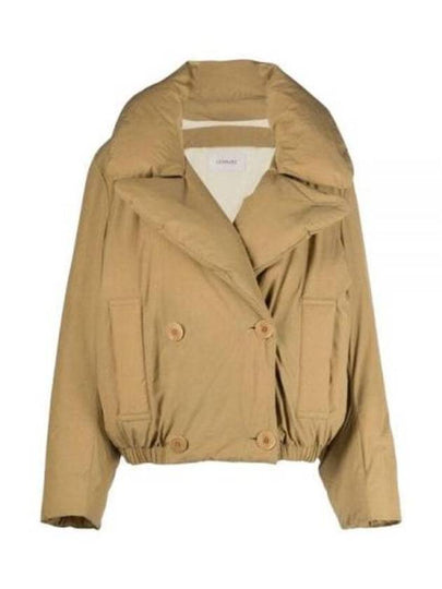 Double-Breasted Puffer Jacket Ochre Khaki - LEMAIRE - BALAAN 2