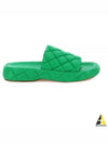 Quilted Padded Slippers Green - BOTTEGA VENETA - BALAAN 2