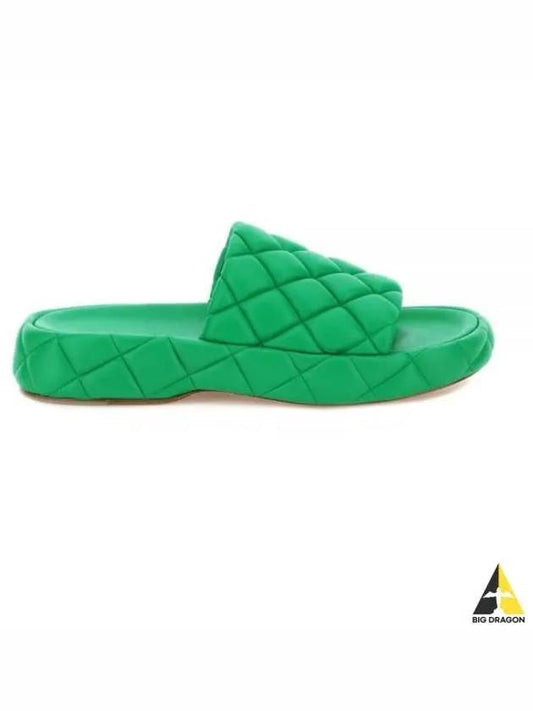 Quilted Padded Slippers Green - BOTTEGA VENETA - BALAAN 2