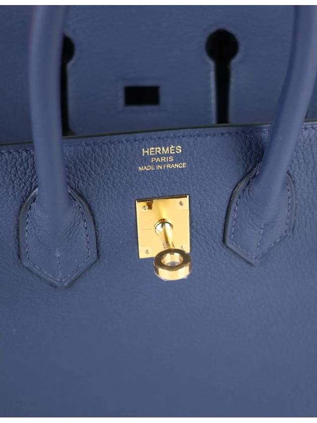 Blue Navy Togo Birkin 25 Gold W - HERMES - BALAAN 8