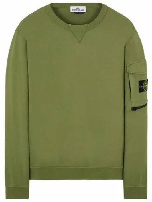 Waffen Patch Zipper Pocket Sweatshirt Olive - STONE ISLAND - BALAAN 2