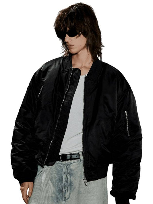 Balloon Bomber Jacket Black MA 1 Black - MUILL - BALAAN 1