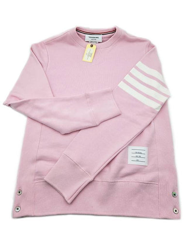 Classic sweatshirt 4 bar stripe pink MJT021H 00535 680 - THOM BROWNE - BALAAN 1