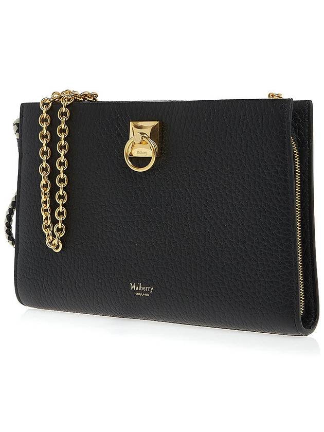 Women's Iris Chain Leather Shoulder Bag Black - MULBERRY - BALAAN 3