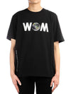 Genius World Logo Graphic Short Sleeve T-Shirt Black - MONCLER - BALAAN 2