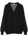 Twist Merino Blend Cardigan Black - LEMAIRE - BALAAN 1