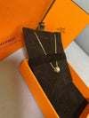 Mini Pop H Pendant Necklace Gold Marron Glace - HERMES - BALAAN 4