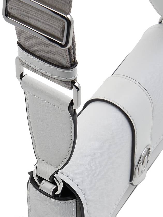 Greenwich Extra Small Saffiano Leather Sling Cross Bag White - MICHAEL KORS - BALAAN 8