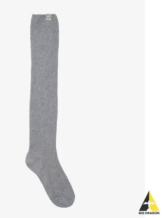 RIBBED LOOSE KNEE SOCKS GRAY - BENSIMON - BALAAN 1