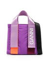 Mini Tech Tote Bag Purple - GANNI - BALAAN 3