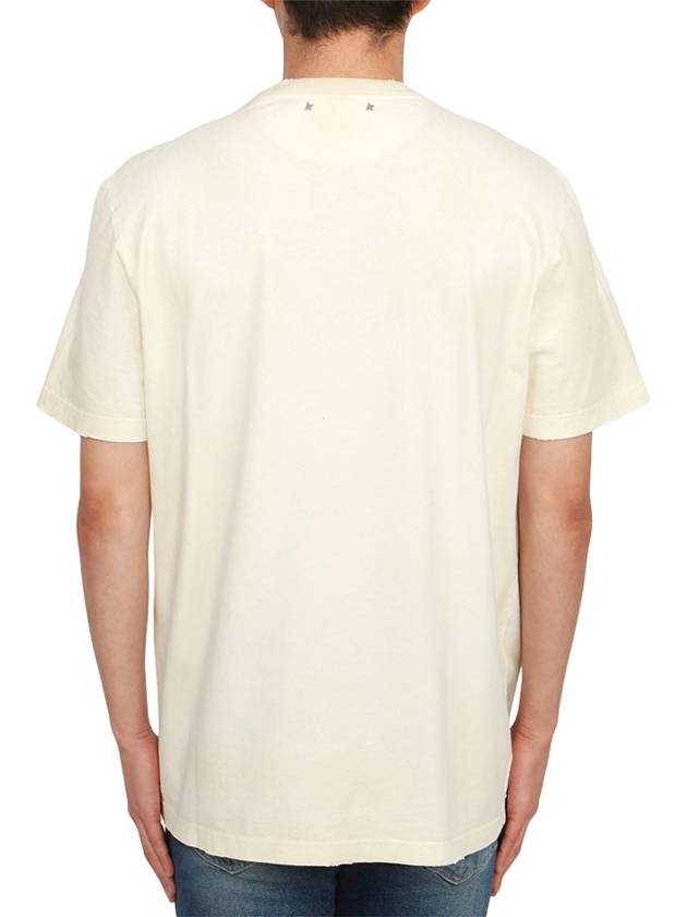 Crew Neck Cotton Paper Short Sleeve T-Shirt White - GOLDEN GOOSE - BALAAN 4