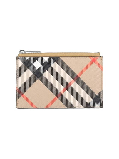 Check Zip Card Wallet Sand - BURBERRY - BALAAN 2