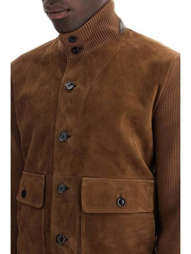 Suede Jacket Brown - TOM FORD - BALAAN 5