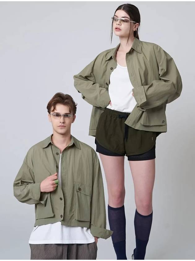 AU41JO02 Windshirt Jacket_Light Khaki - ATHPLATFORM - BALAAN 1