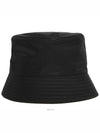 Triangle Logo Re-nylon Bucket Hat Black - PRADA - BALAAN 4