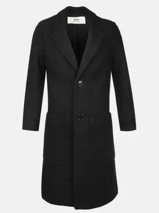 wool single coat black - AMI - BALAAN 2