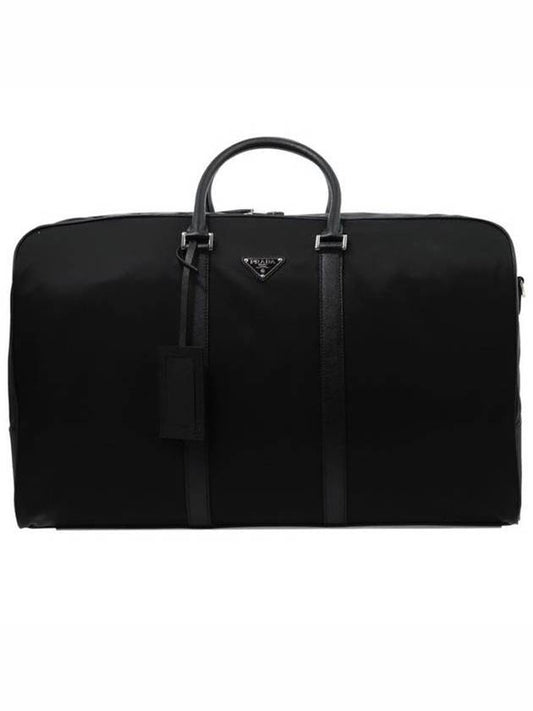 logo luggage bag black - PRADA - BALAAN 1