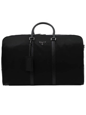 Logo Luggage Bag Black - PRADA - BALAAN 1