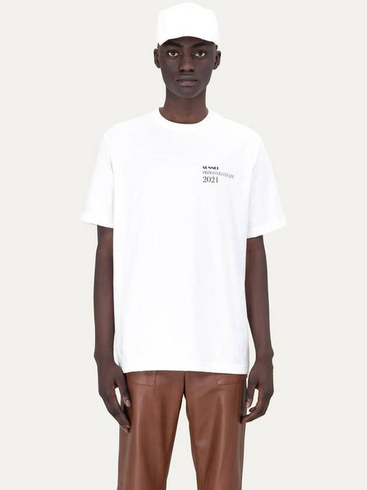 Short sleeve unisex printed mini logo t-shirt white SN1SMH01CP - SUNNEI - BALAAN 2