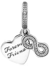 Forever Friends Heart Pendant Charm Silver - PANDORA - BALAAN 4