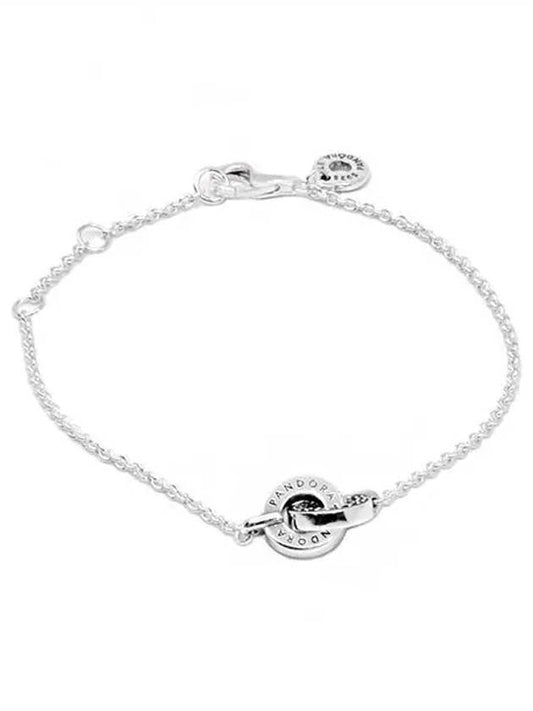 Signature Intertwined Pave Chain Bracelet Silver - PANDORA - BALAAN 2