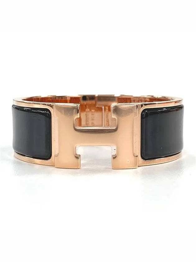 Click Clock H Bracelet Rose Gold Noir - HERMES - BALAAN 2