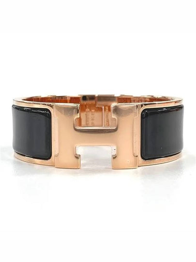 Click Clock H Bracelet Rose Gold Noir - HERMES - BALAAN 2