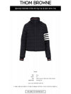 Women's 4 Bar Funnel Down Feel Jumper Jacket Navy - THOM BROWNE - BALAAN 3