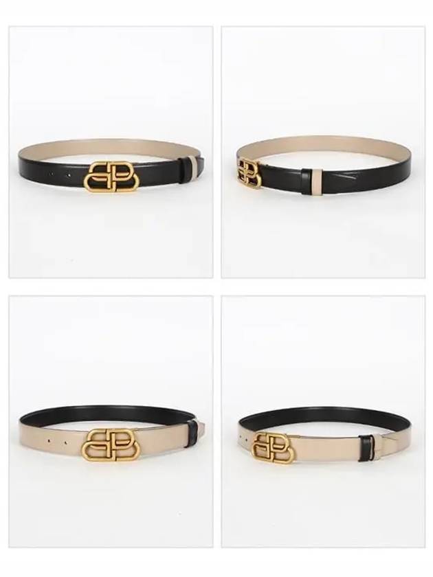 BB Logo Double-Sided Belt Black - BALENCIAGA - BALAAN 3