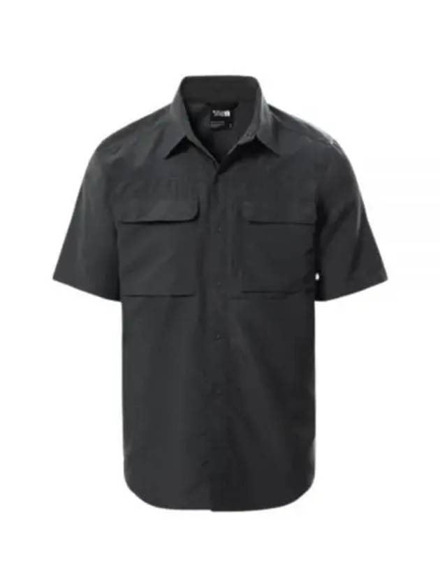 Men's Sequoia Short Sleeve Shirt Grey - THE NORTH FACE - BALAAN 1