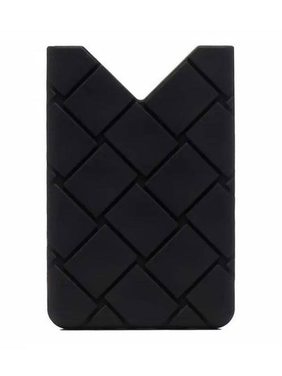 Intrecciato Silicone Card Wallet Black - BOTTEGA VENETA - BALAAN 2