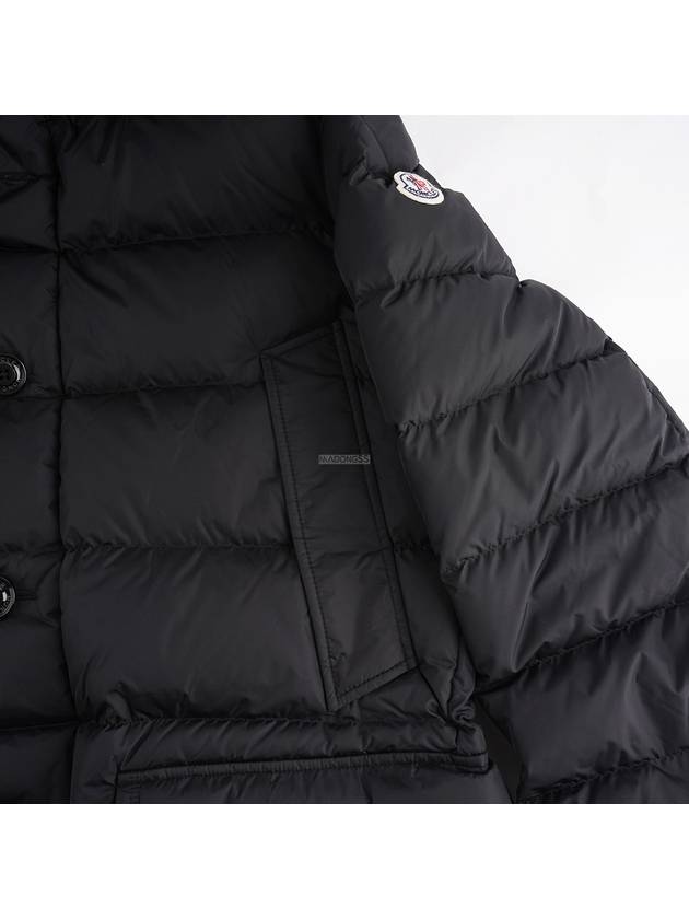 Men's Cluny Hooded Fur Short Padding Black - MONCLER - BALAAN 7