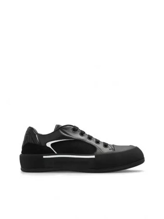 Skate Deck Plimsol Low Top Sneakers Black - ALEXANDER MCQUEEN - BALAAN 2