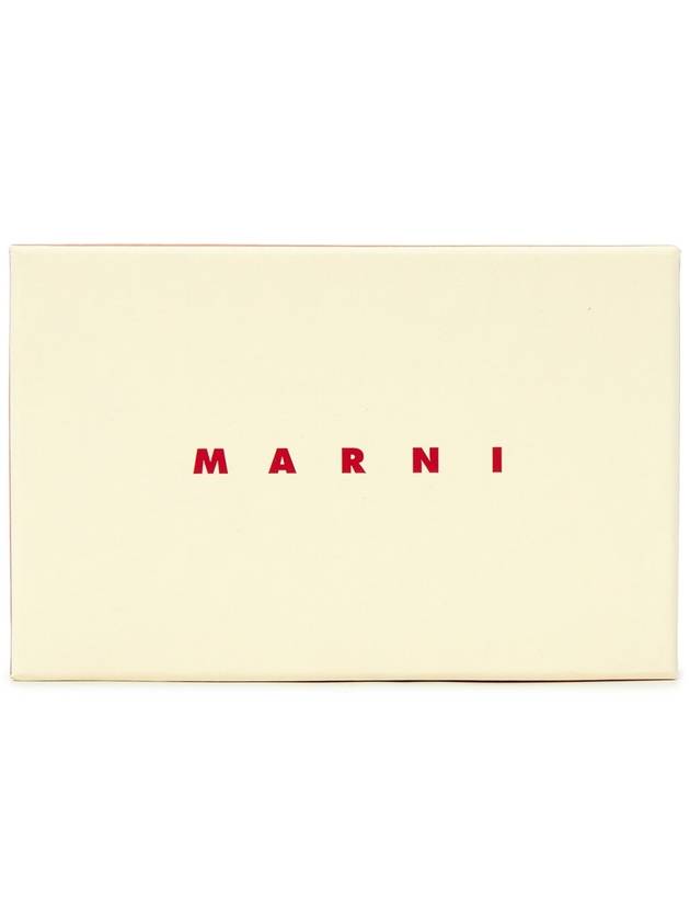 Saffiano Color Block Tri-Fold Half Wallet Blue - MARNI - BALAAN 10