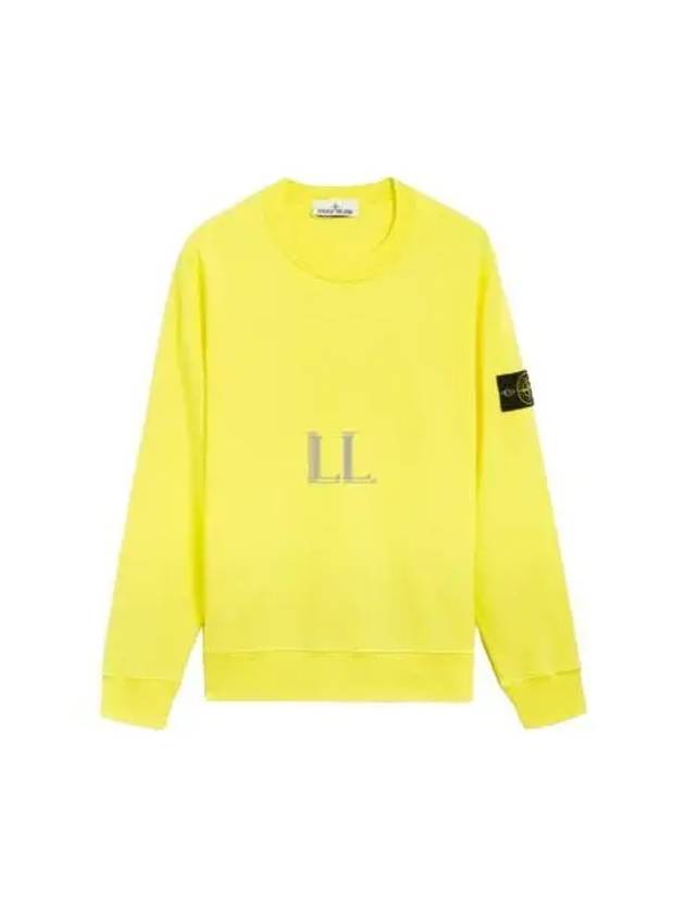 Wappen Patch Garment Dyed Sweatshirt Yellow - STONE ISLAND - BALAAN 2