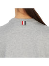 Engineered 4 Bar Medium Weight Jersey Oversized Long Sleeved T-Shirt Light Grey - THOM BROWNE - BALAAN 8