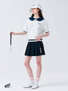 Ball marker patch nylon pleated skirt NAVY - MONBIRDIE GOLF - BALAAN 5